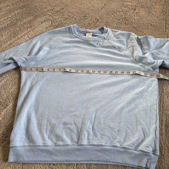 I STOLE MY BOYFRIEND'S SHIRT sweatshirt pullover crewneck embroidered large - Picture 4 of 8